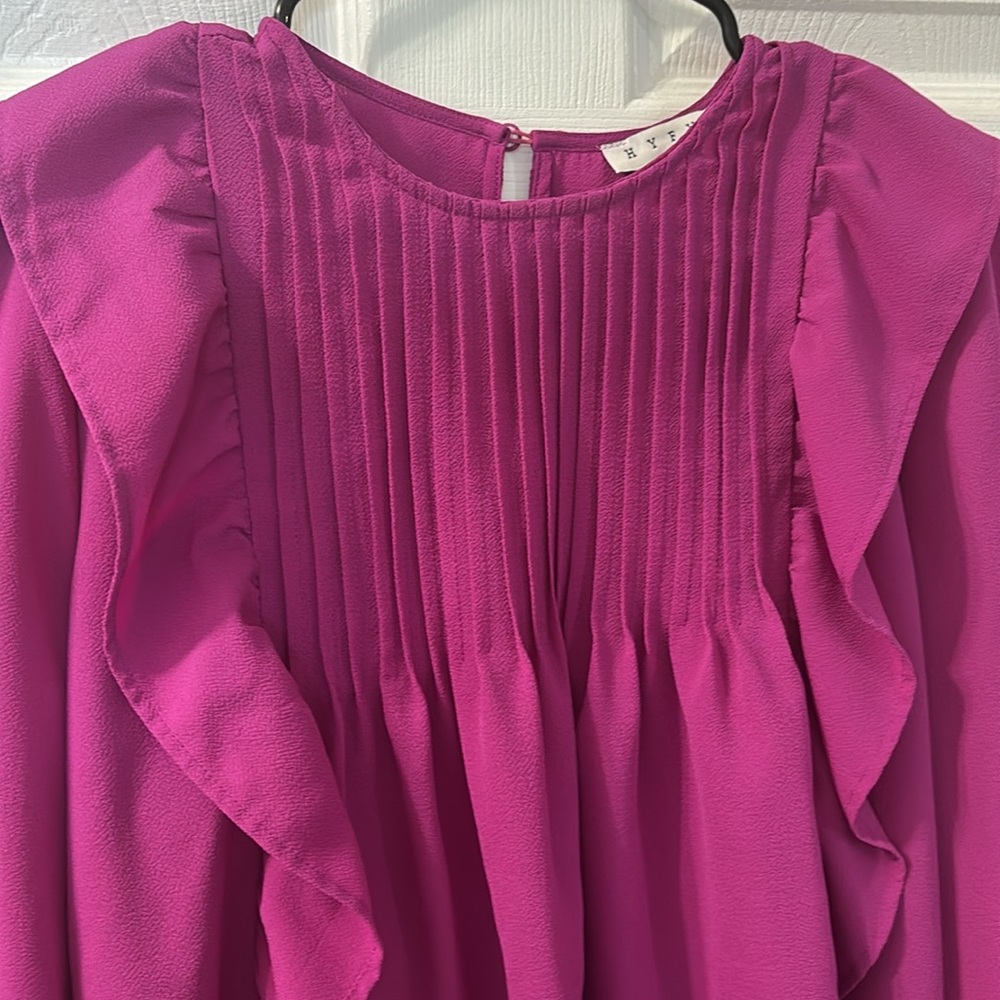 Pink Ruffle Blouse - Picture 3 of 4